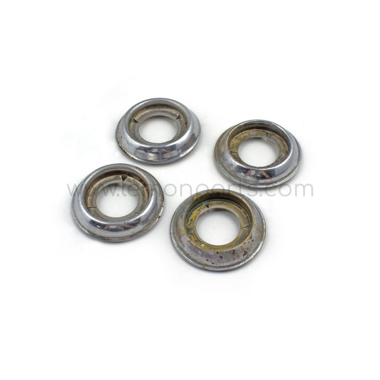 Set of 4 window winder and door lever chromed surrounding rings for Ferrari 250 / 275