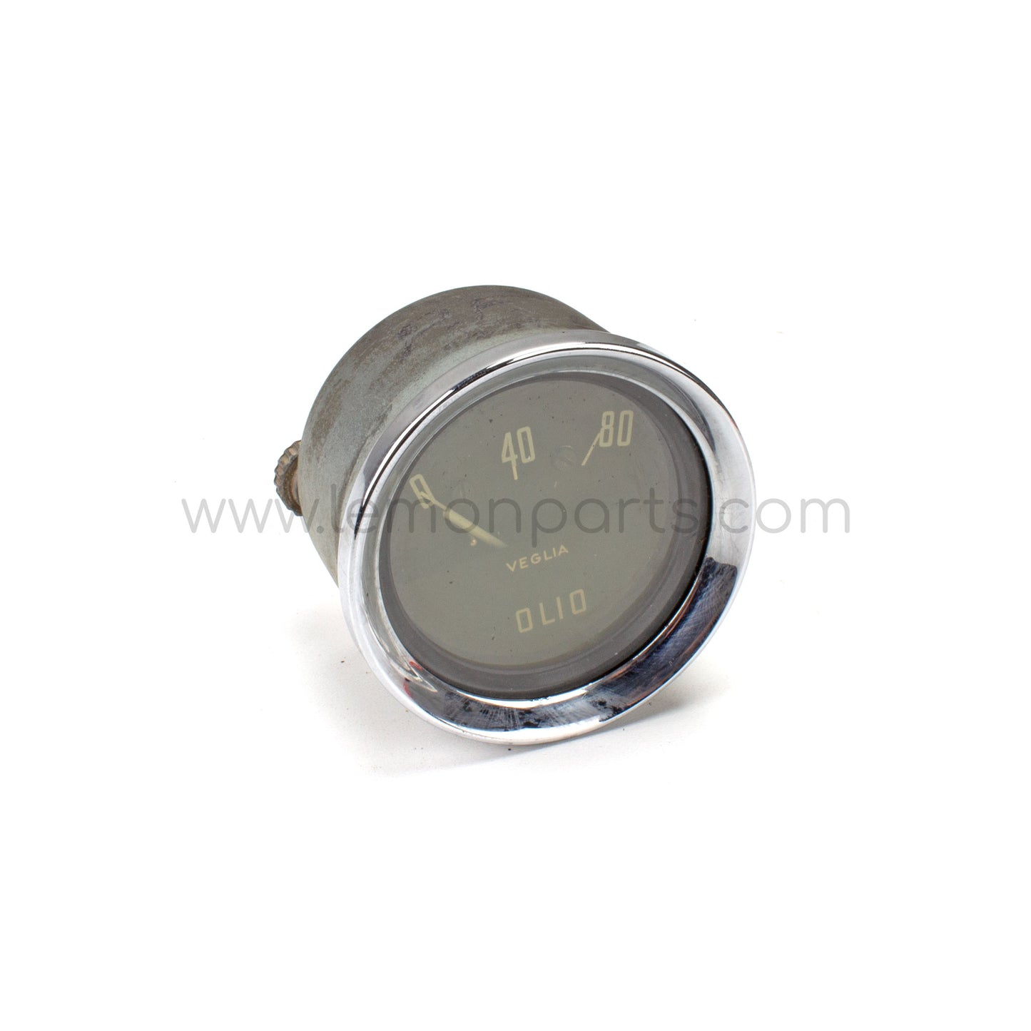 Veglia black dial oil pressure gauge in Italian for Ferrari 250