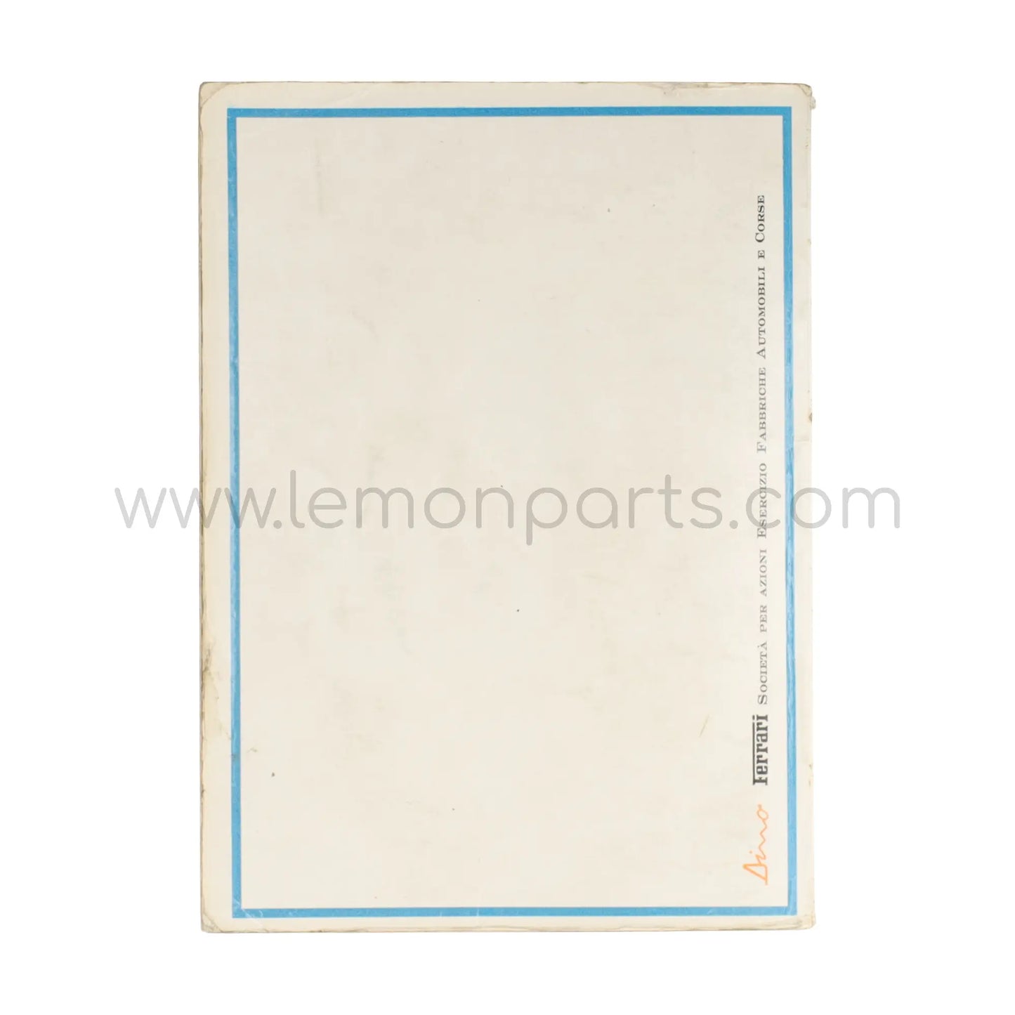 Original owners manual for Ferrari Dino 246 GT