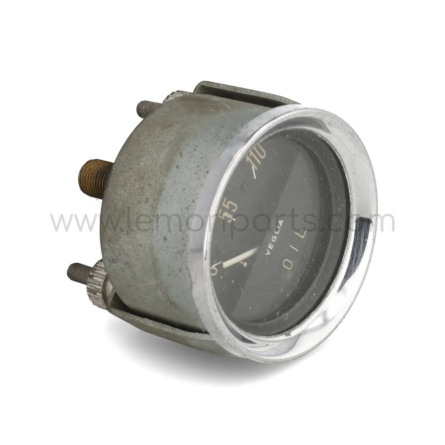 Original Veglia oil pressure gauge in Italian black dial for Ferrari 250