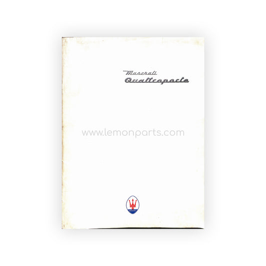 Maserati Quattroporte sales brochure