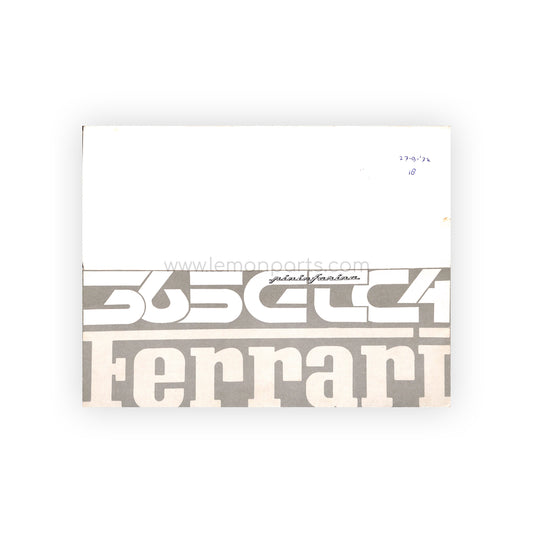 55/71 - Ferrari 365 GTC 4 Pininfarina sales brochure