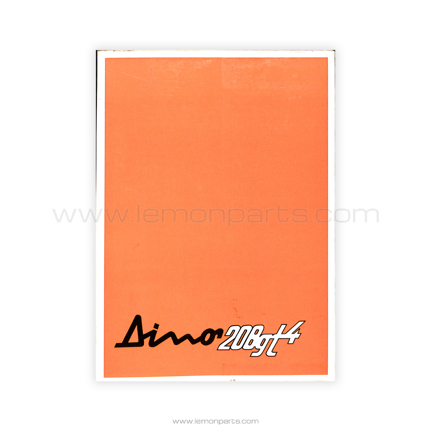 102/75 - User manual for Ferrari Dino 208 GT4