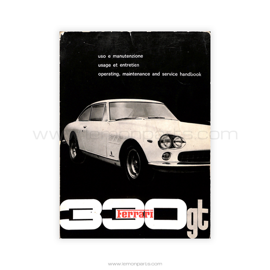 Original user manual for Ferrari 330 GT 2+2