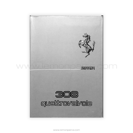 248/82 - User manual for Ferrari 308 Quattrovalvole