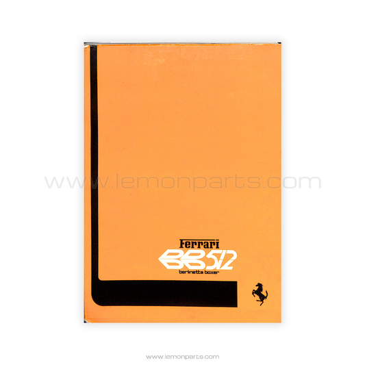 130/76 - User manual for Ferrari 512 BB - Berlinetta boxer Pininfarina