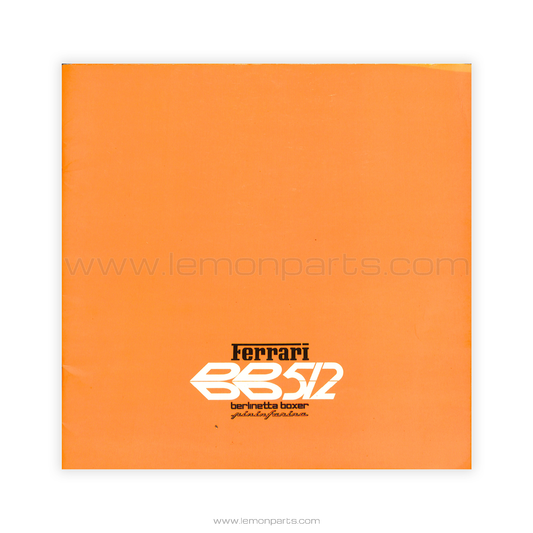 133/76 - Sales brochure for Ferrari 512 BB - Berlinetta boxer Pininfarina