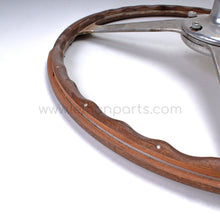 Rare Original Ferrari wooden Steering wheel with aluminium hub and horn knob