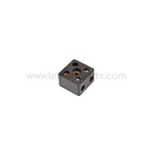 Black Bakelite wire connector block square 2x2 terminals missing 1 screw for Ferrari 166 / 212 / 250 / 275