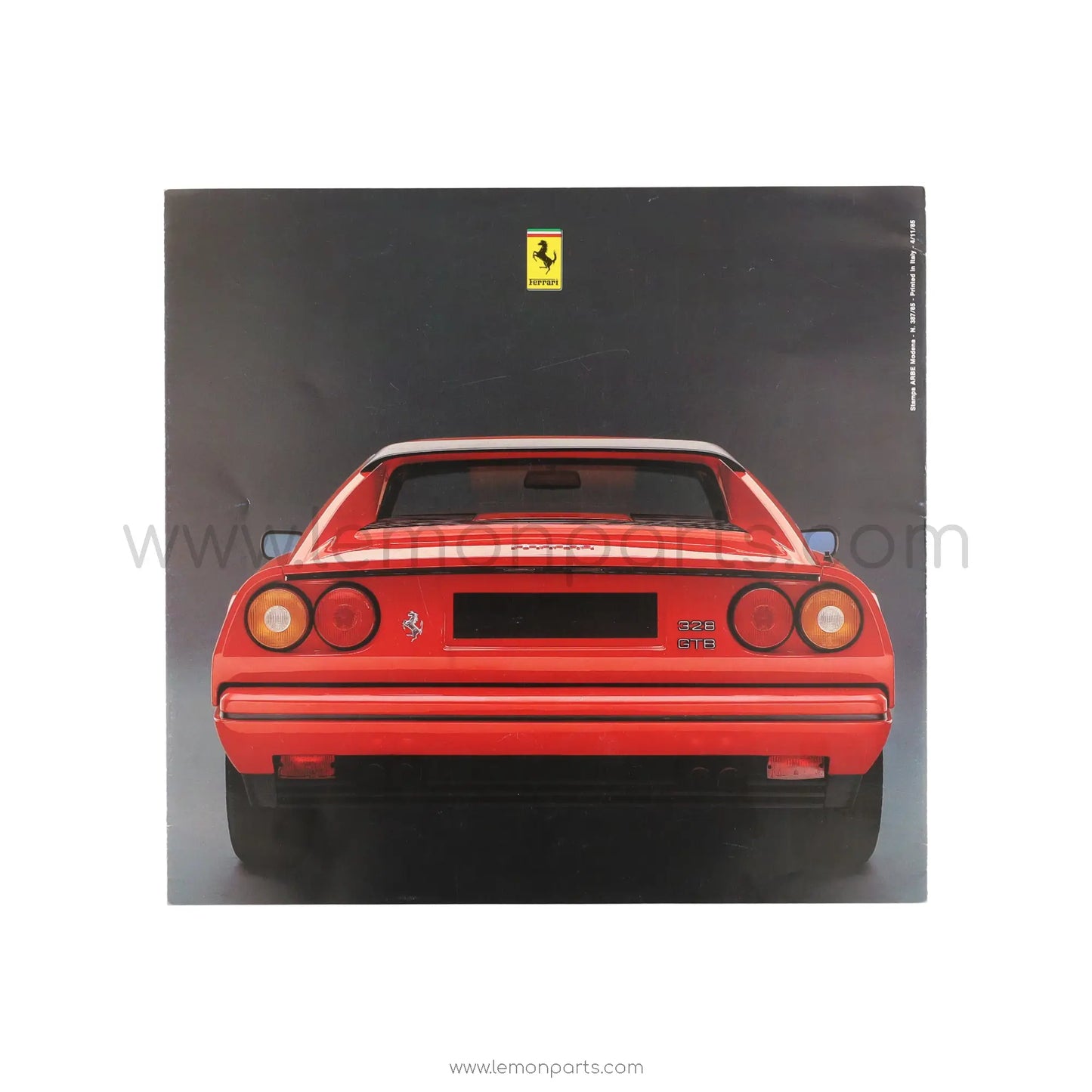 387/85 - Ferrari 328 sales brochure - 4/11/85