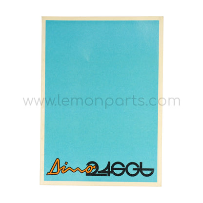Original owners manual for Ferrari Dino 246 GT