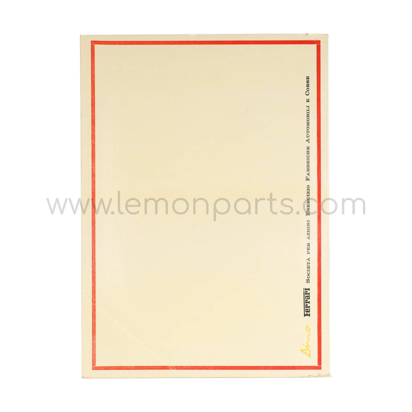 Original owners manual for Ferrari Dino 246 GT