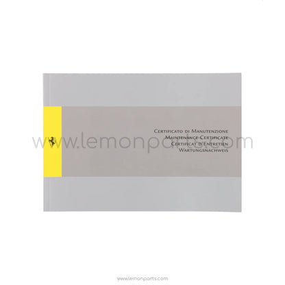 3742/10 - New blank maintenance certificate for Ferrari 2010