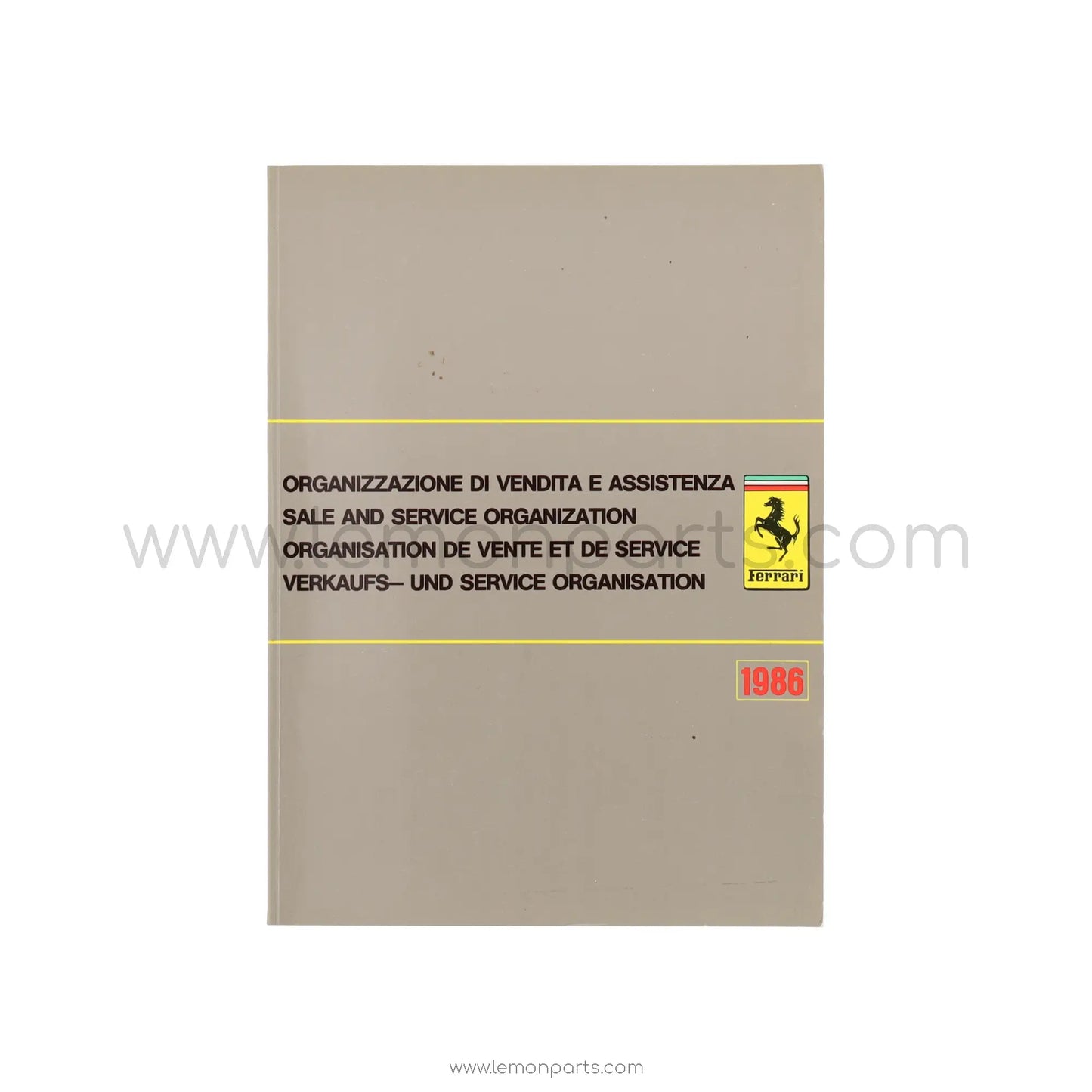408/86 - Sale and service organization 1986 - Dealer