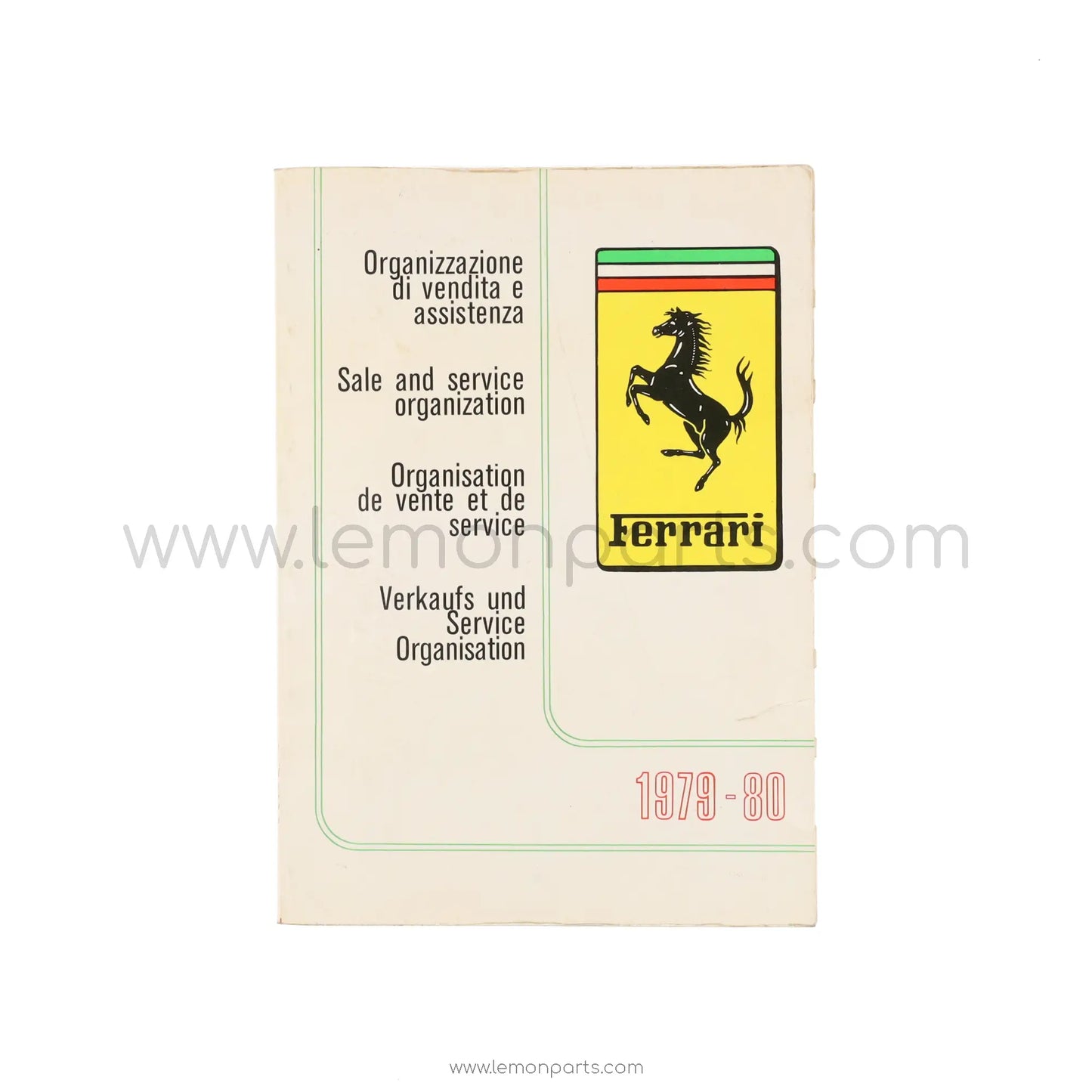 174/79 - Sale and service organization 1979 - 80 Dealer manual