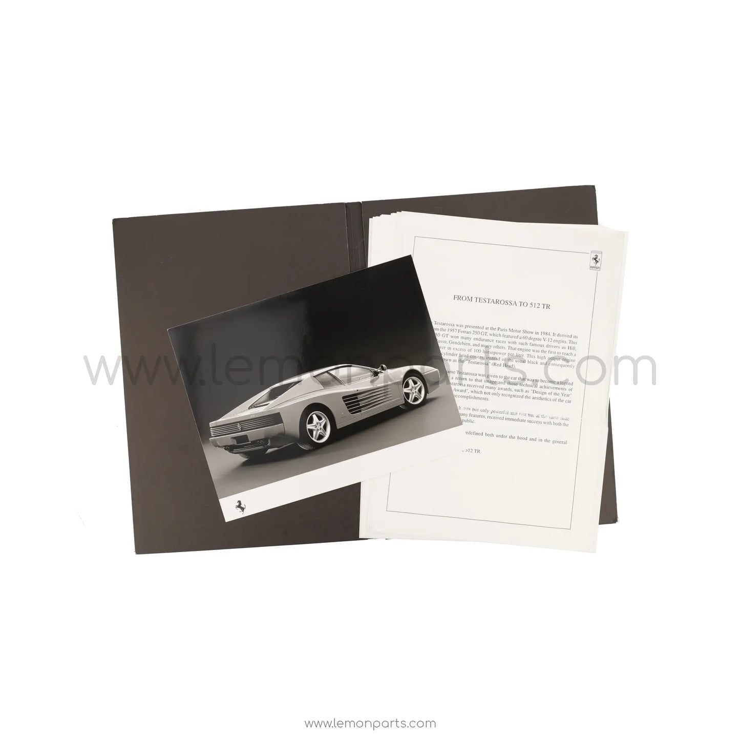 654/91 - Ferrari 512 TR Testarossa press kit - 2M/06/91