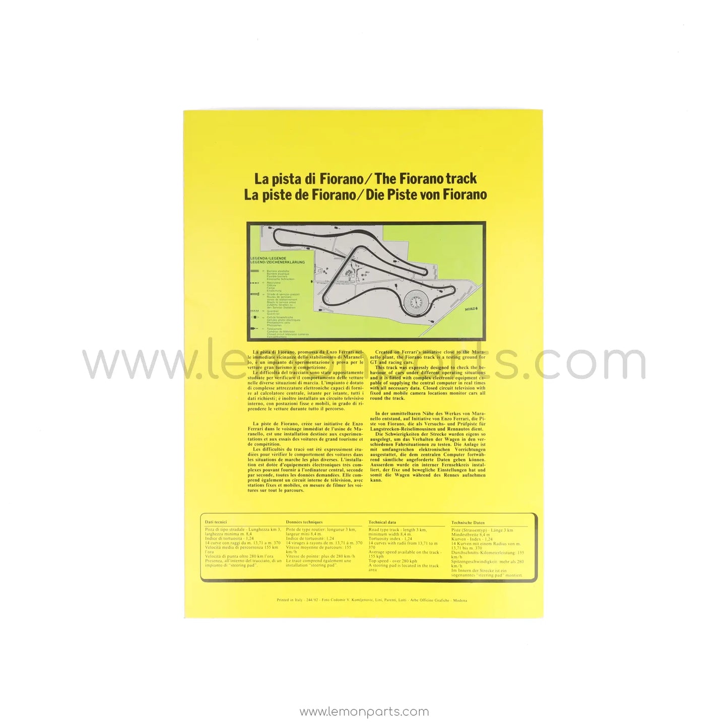 244/82 - La Ferrari - Brochure about the Ferrari factory