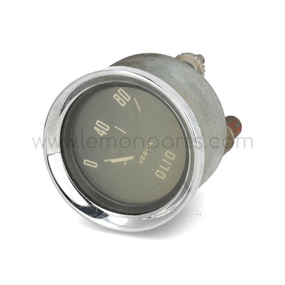 Original Veglia oil pressure gauge in Italian black dial for Ferrari 250