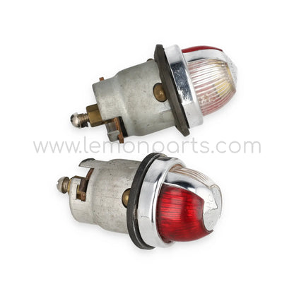NOS Marchal side parking lights red and white lenses for Ferrari 250