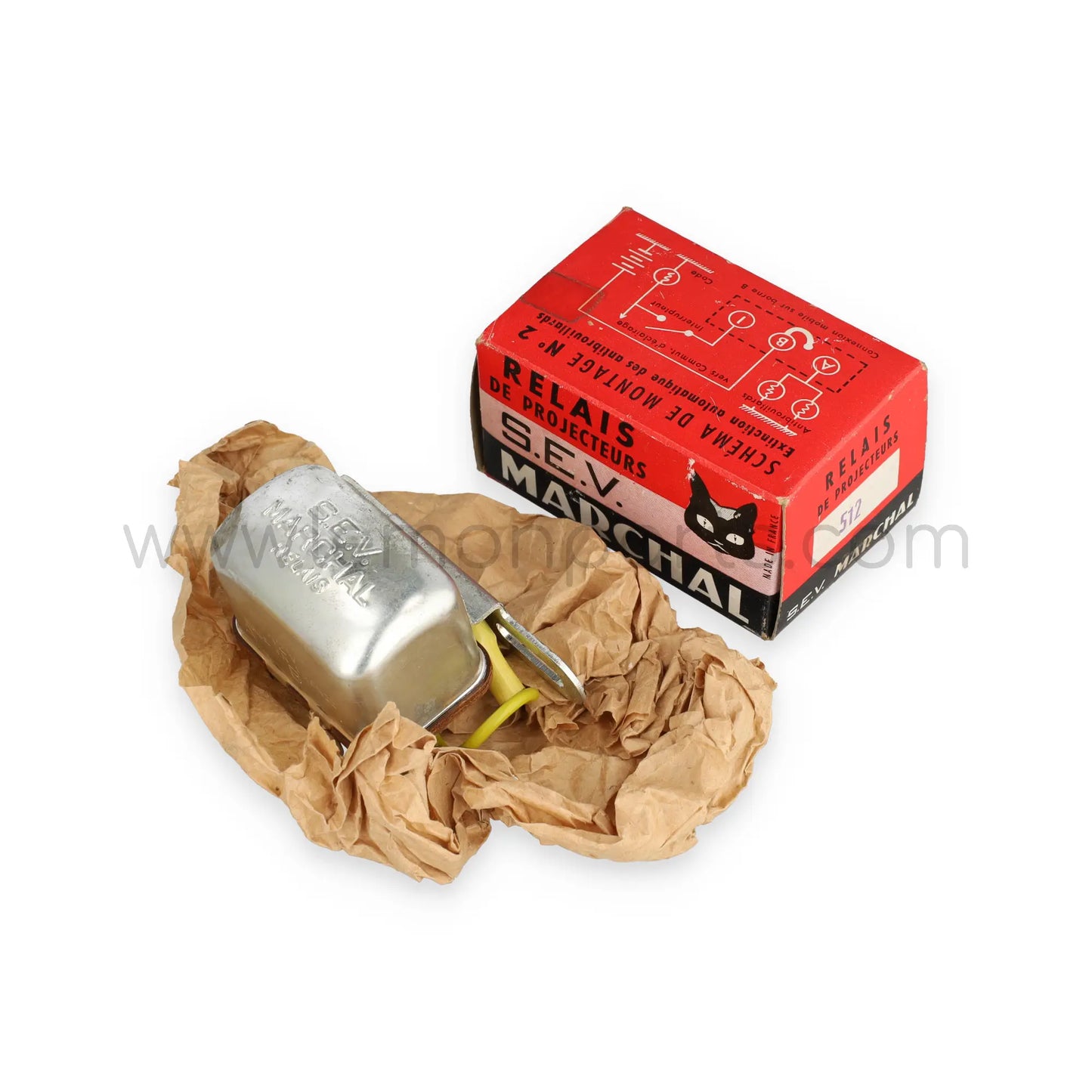 NOS Marchal 12v 511C relay used for Fog-, Spot lights & Horns for Ferrari 166 195 212 250 375
