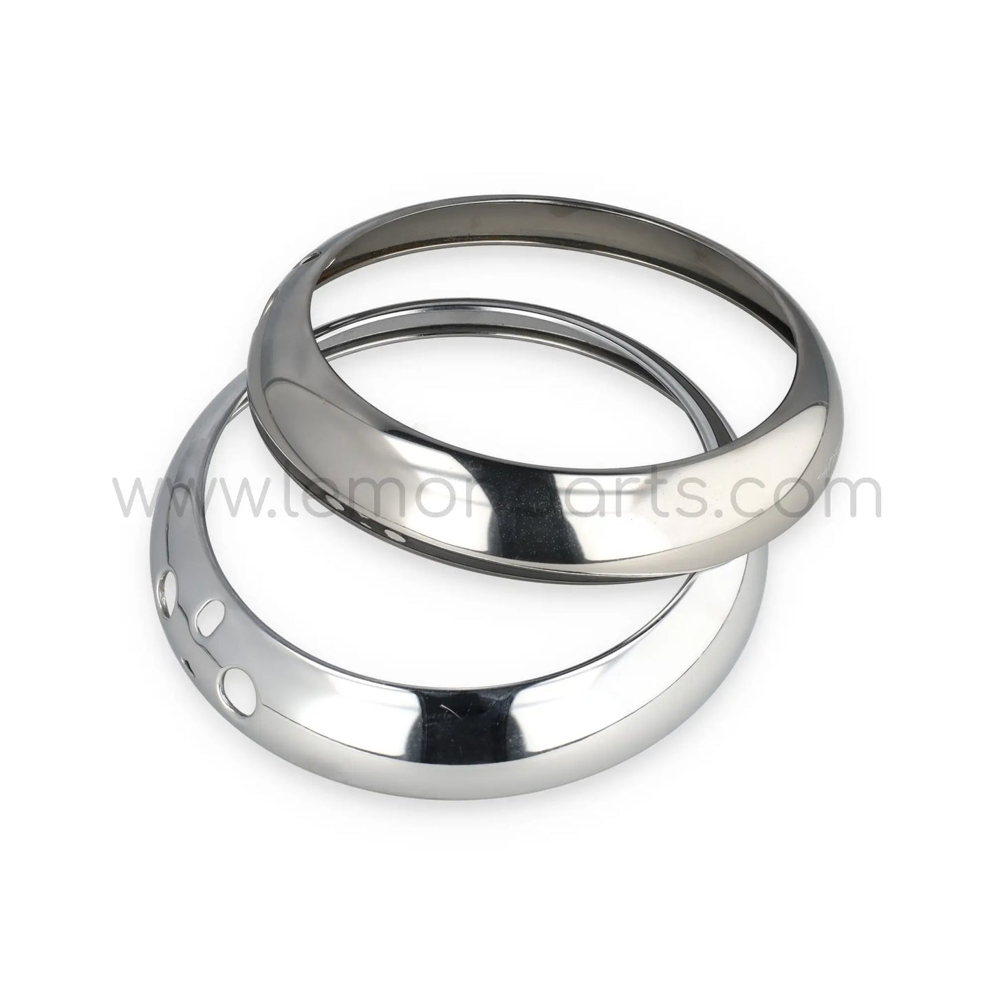 Original SEV Marchal chromed headlight rings set for Ferrari 250 SWB