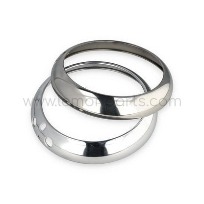 Original SEV Marchal chromed headlight rings set for Ferrari 250 SWB