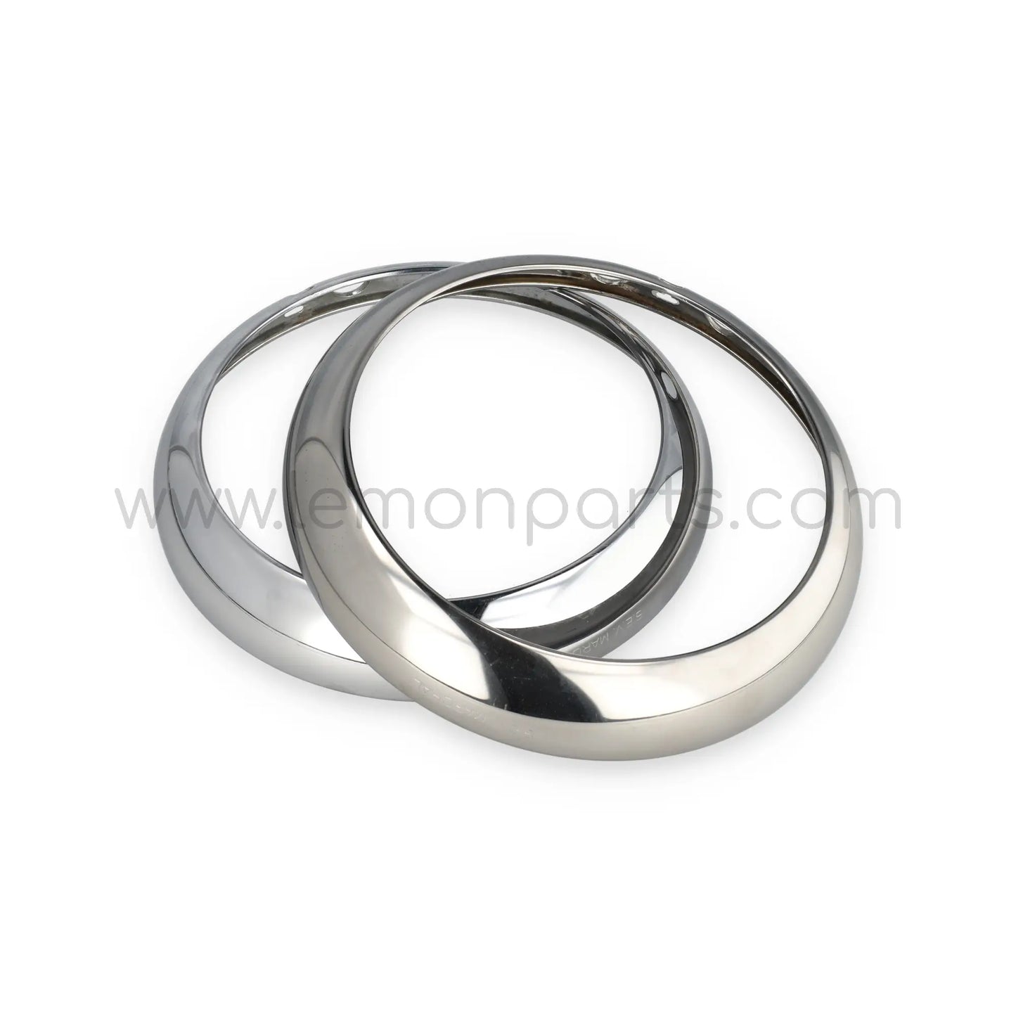 Original SEV Marchal chromed headlight rings set for Ferrari 250 SWB