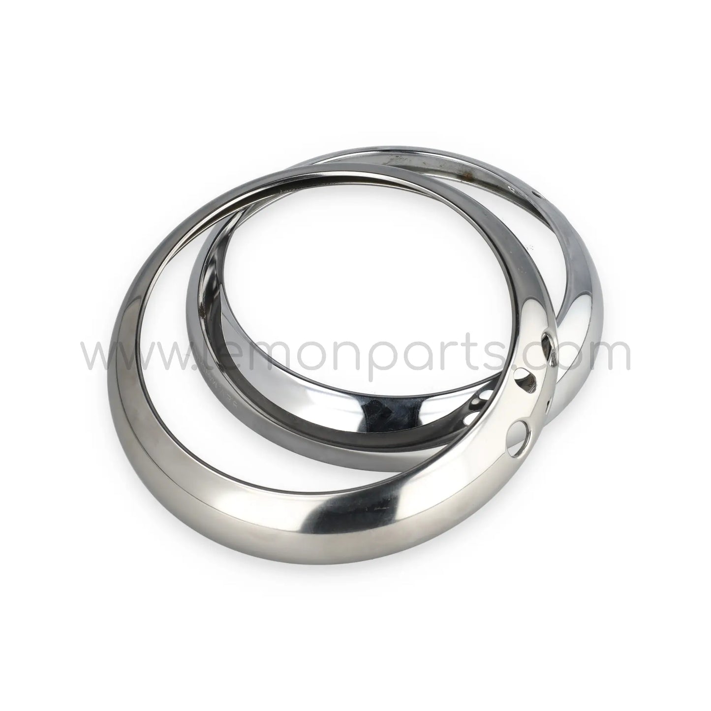 Original SEV Marchal chromed headlight rings set for Ferrari 250 SWB