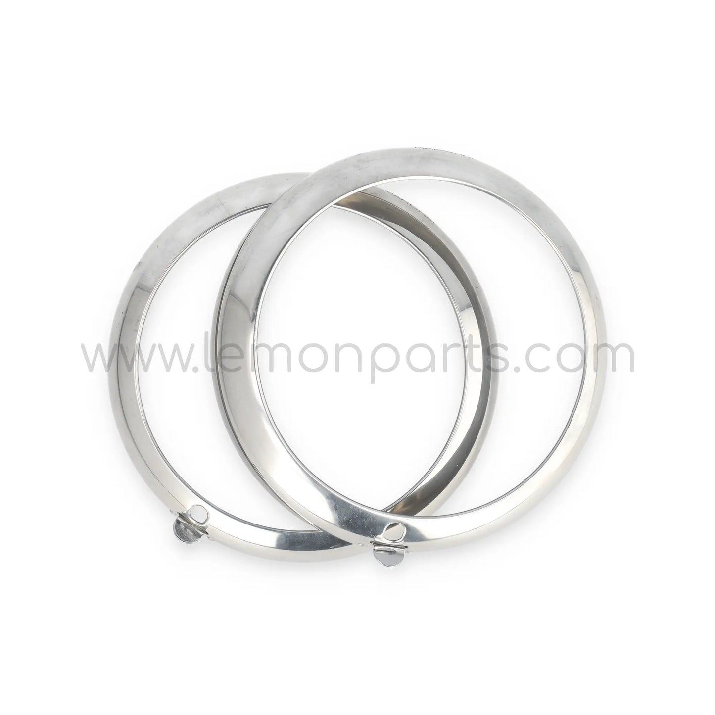 NOS early Marchal aluminium headlight rings set for Ferrari 250 SWB competition