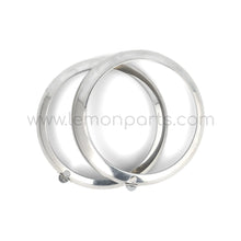 NOS early Marchal aluminium headlight rings set for Ferrari 250 SWB competition