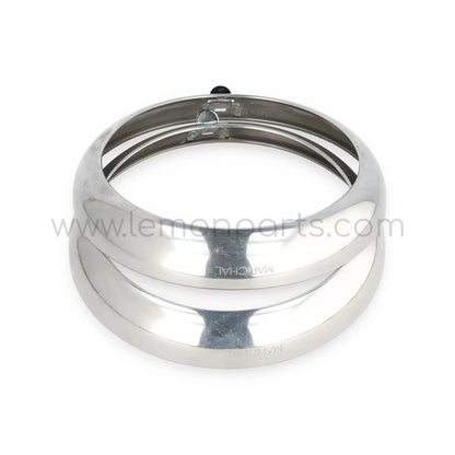 NOS early Marchal aluminium headlight rings set for Ferrari 250 SWB competition