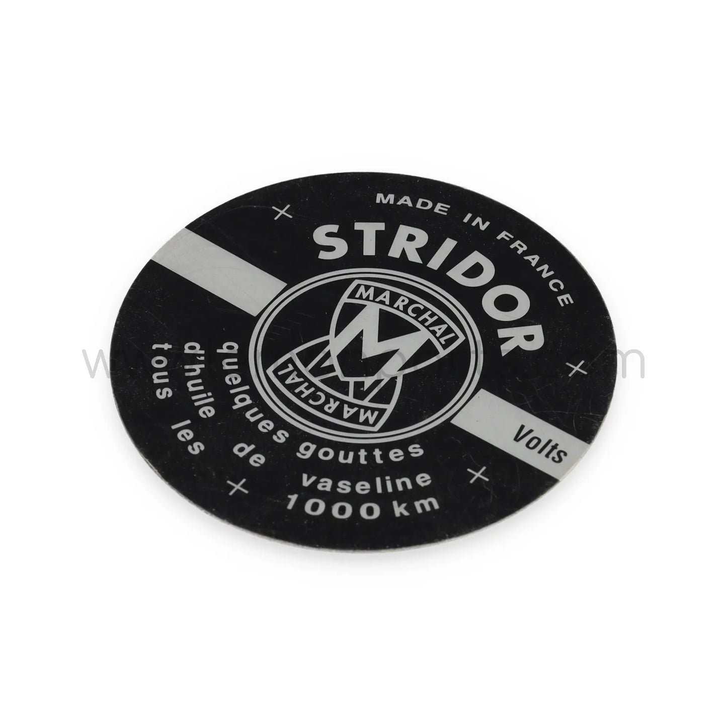 Marchal Stridor black replacement emblem plate for Ferrari 250 375