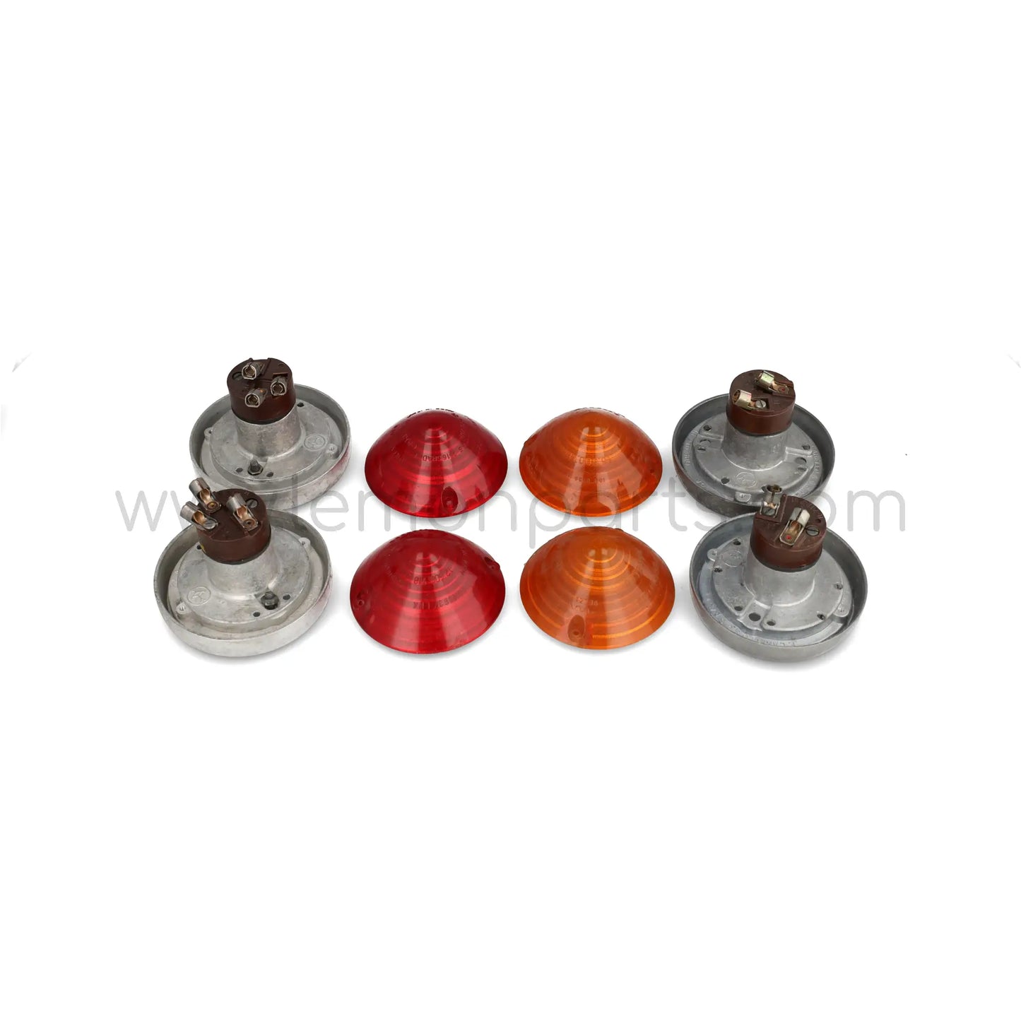 Original Carello aluminium competition tail lights set for Ferrari 250 SWB / GTO