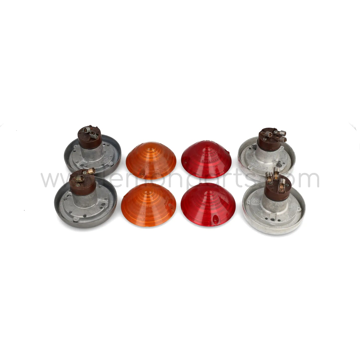 Original Carello aluminium competition tail lights set for Ferrari 250 SWB / GTO