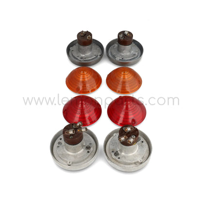 Original Carello aluminium competition tail lights set for Ferrari 250 SWB / GTO
